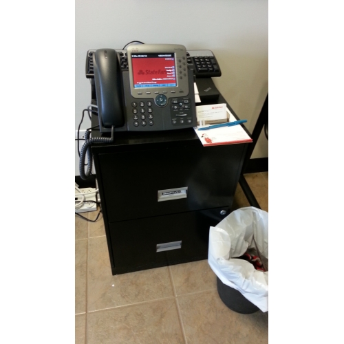 Steelworks Black 2 Drawer Vertical File Black, Locking